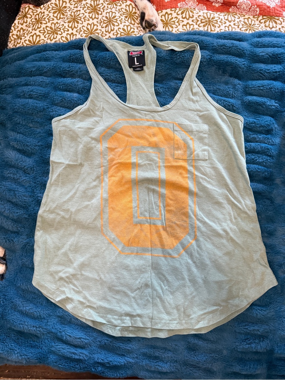 Light Green Racerback Tank with Orange 'O' Graphic – L- Oregon Ducks